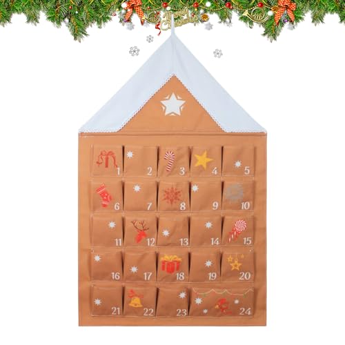 Adventskalenderväskor att fylla | 24 st tygpåsar med snöre för juldekoration | Perfekt för jul, halloween, tacksägelsedagen, påsk och familjefester