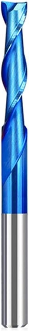 10Pcs Nano Blue Coat Flat Nose End Mill CNC Router Bits 1/8" Shank 2 Flutes Spiral Milling Cutter Tungsten Carbide(2.5x3.175x17mm)