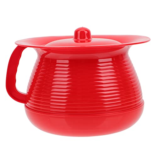 Healeved Men's Urinal with Side Handle Portable Urinal Pan Thickened Plastic for Home Travel