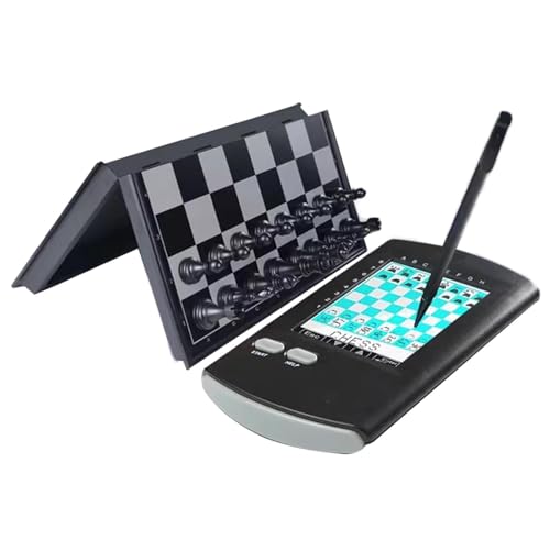 YHUEGH Tablero de ajedrez electrónico de la Mano, 7 en 1 Juego de computadora de ajedrez táctil con Pantalla LCD Grande, AI Ajedrez up Smart Electronic Chess Juego para Adultos, niños y Principiantes