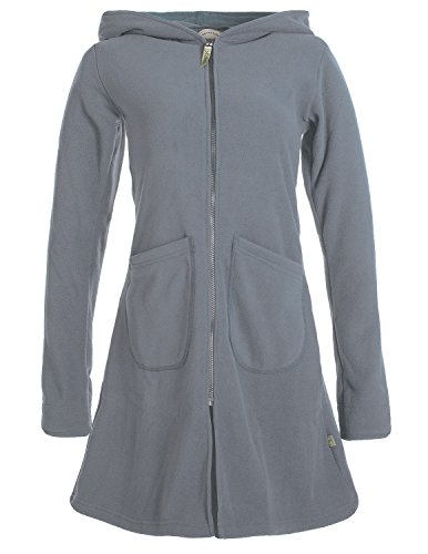 Preisvergleich Produktbild Vishes - Alternative Bekleidung - Einfarbiger Eco Fleecemantel mit Kapuze grau 44