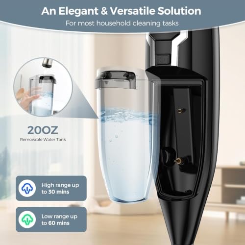 Image of Steam Mop, 12-in-1 Powerful Handheld Steam Cleaner Detachable Steam Mops for Floor Cleaning, 565ML Removable Tank, 23FT Power Cable, MultiPurpose Steamer for Hardwood, Tile, Grout, Furniture