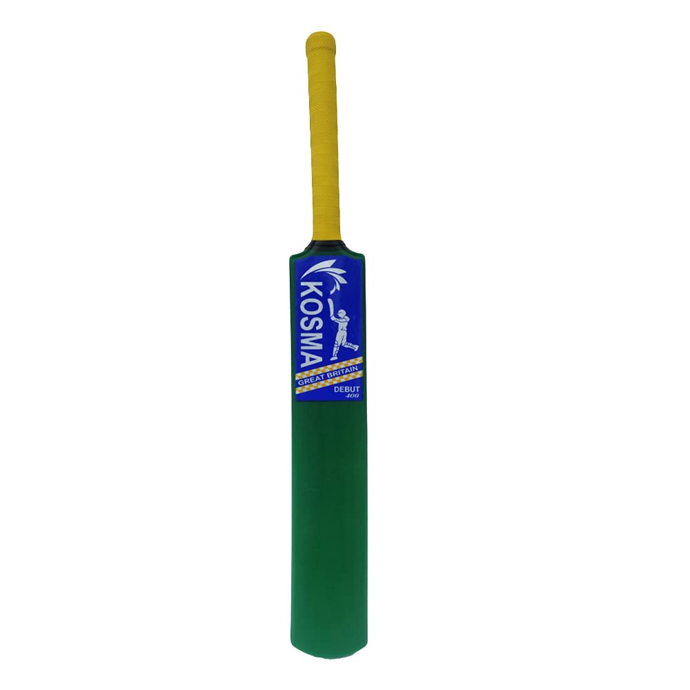 Kosma Bat Batte de Cricket Jeunesse Unisexe, Vert/Jaune, Junior