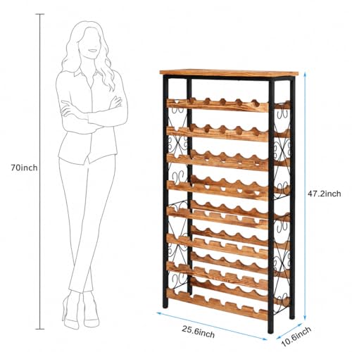Sonyabecca-48-Bottle-Wine-Rack-Freestanding-Floor-with-Wood-Top8-Tier-Wine-Storage-Shelf-with-Serving-Station-Wine-Holder-for-Kitchen-Bar-Dining-Room-Home-Bar-Cabinet-for-Wine-Bottles-No-Wobble