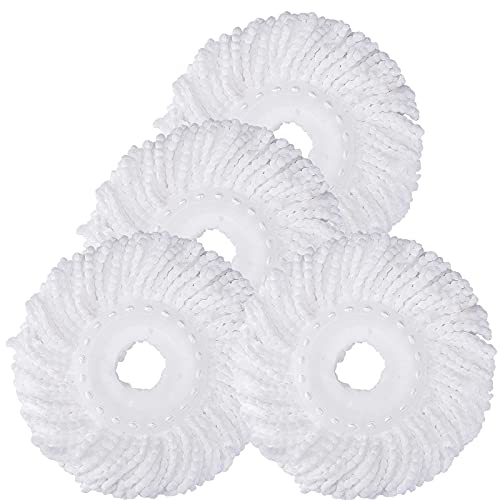 4 Pack Mop Head Replacement Spin Mop Refill, Microfiber Mop Refills Spin Mop Replacement Head EasyWring Easy Cleaning Replacement Mop Heads