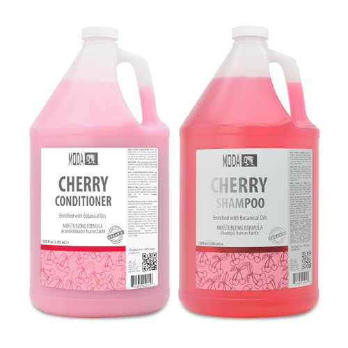 MODA Cherry Shampoo and Conditioner Set – 128 oz Each, 2 Gallon Bulk Hair Care Bundle – Moisturizing Salon Backbar Refills for Hotels, Airbnb, Salons & Dispensersities, gyms, image 4