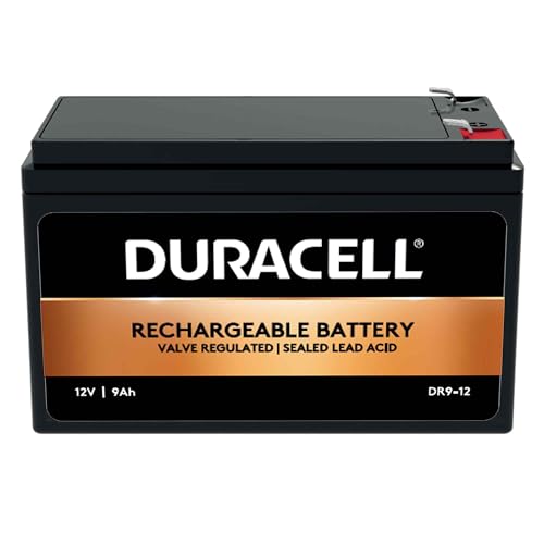 Duracell Original DR9-12 12V 9Ah Sealed Lead Acid Rechargeable Battery UPS Home Alarm Mobility Scooter Replaces PW91210 | CP1290 | Ultramax NP9-12 | E300 Replacement Battery Backup