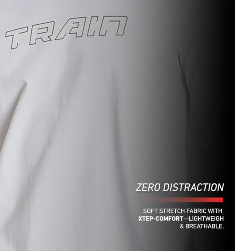 Image of XTEP Men Men's Training T Shirt with Soft Touch Comfort Stretch & Eco Friendly | Odour Control, Breathable & Lightweight Performance T Shirt