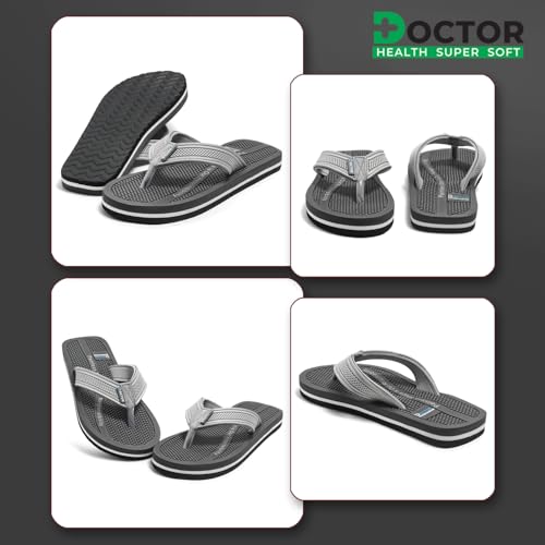 Image of DOCTOR HEALTH SUPER SOFT Men's Acupressure Slippers | Flip-Flops | Men's & Boy's Slippers | Comfortable & Lightweight | Soft Foot Massager | All Day Wear Acupressure Slipper