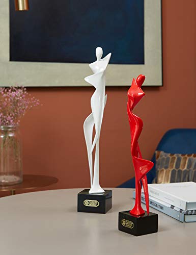 Figura Estatua Mujer Yoga Decoración Moderna Blanca 16.5 pulg miniatura 5