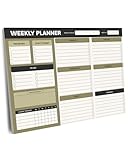 The Know Collection Weekly Planner Notepad – 52-Page Undated To-Do List and Habit Tracker – Desk Calendar for Productivity and Time Management – Perfect for Home, Office, and School