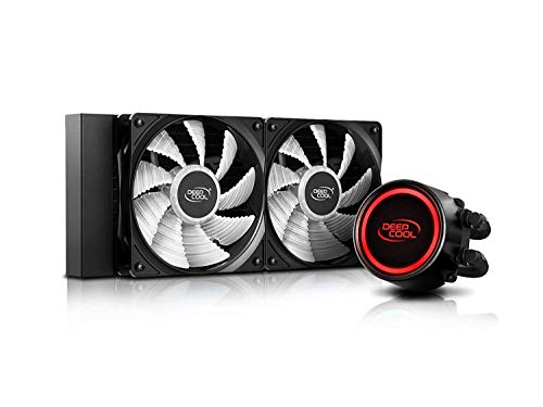 DeepCool Gammaxx L240 RGB V2 Sistema di Raffreddamento Anti-Leak Radiatore da 240mm Dissipatore a Liquido RGB 12V 4-Pin Compatibile Intel 115X/2066 e AMD AM4