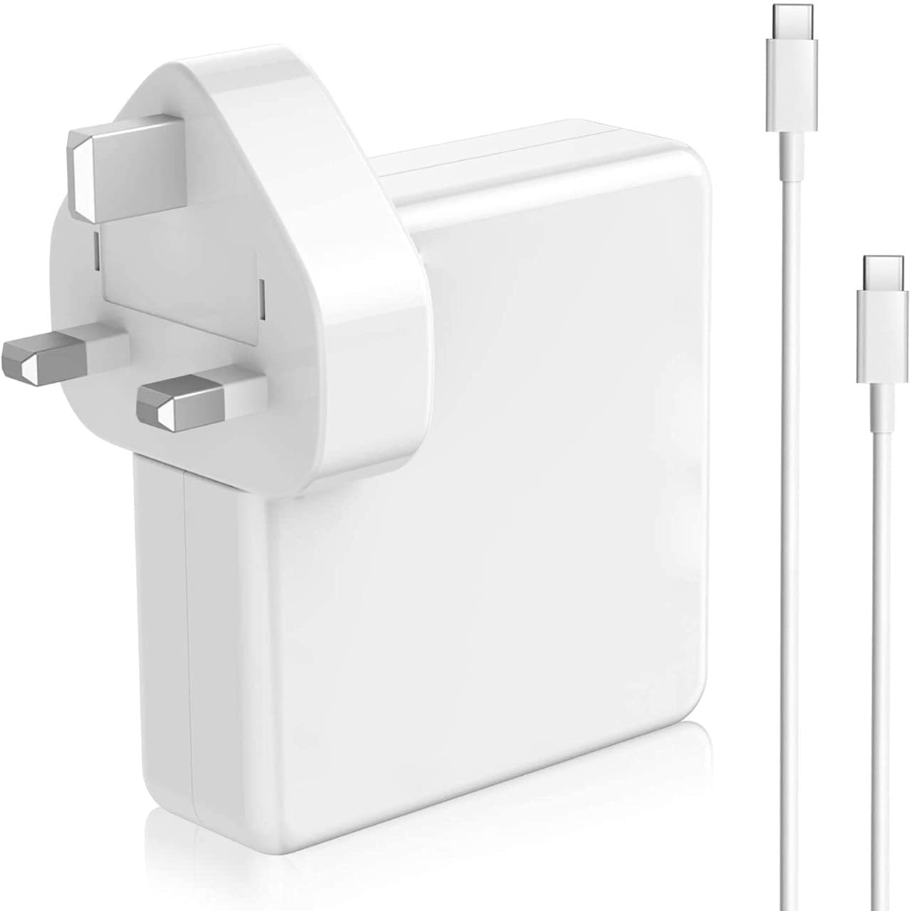 87w USB-c type c charger, MacBook Pro, Air Replacement Power Adapter Compatible with 11, 13, 15, 17 Inch Laptops, iPhone, iPad, iPad Pro works with 61W, 30W, and 29W, Charging Cable Included