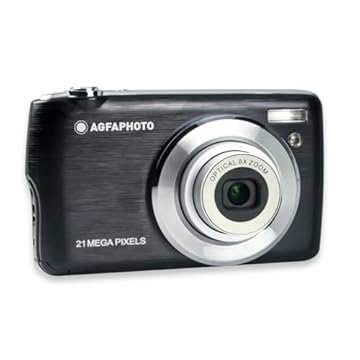 Agfaphoto Câmera Fotográfica Digital DC8200BK + case + Cartão de Memória SD 16GB