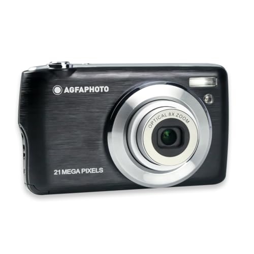 AGFA Photo Realishot DC8200 - Appareil Photo Numérique Compact Cam, 21MP, Vidéo Full HD, Ecran LCD 2.7'', Zoom Optique 8X, Batterie Lithium, Carte SD 16GB et Sacoche Incluse