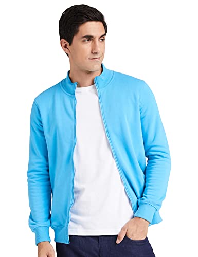 Image of Amazon Brand - Symbol Men Cotton Blend High Neck Fleece Sweatshirt