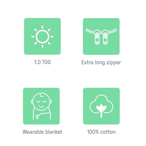 Image of Ingenuity Sleep Sack Sleeper, Size 3-18 Months, 14-24 Pounds, 1.0 TOG, Extra-Long Zipper, 100% Cotton, Baby Sleep Sack - Jolly Jungle