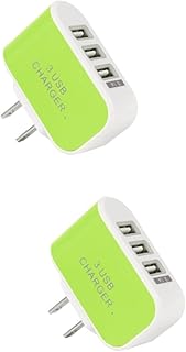 PartyKindom 2Pcs Carregador USB Carregadores De Telefone Celular Adaptador De Tomada De Energia Carregadores De Parede De Telefone Celular USB Um Carregador Três Tomada USB Carregador De