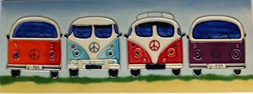 Ceramic Tile ~ Picture Tile ~ CAMPING ~ 6" x 16"