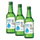 JINRO Soju, Chamisul Fresh, Traditionell koreanisches alkoholisches Getränk, 16% vol., 1 x 350 ml (Packung mit 3)