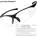 grinderPUNCH Full Lens Magnification Safety Glasses with Black Frame | Clear Lens | | Magnifying Reading Eyewear (+2.50 Diopter)