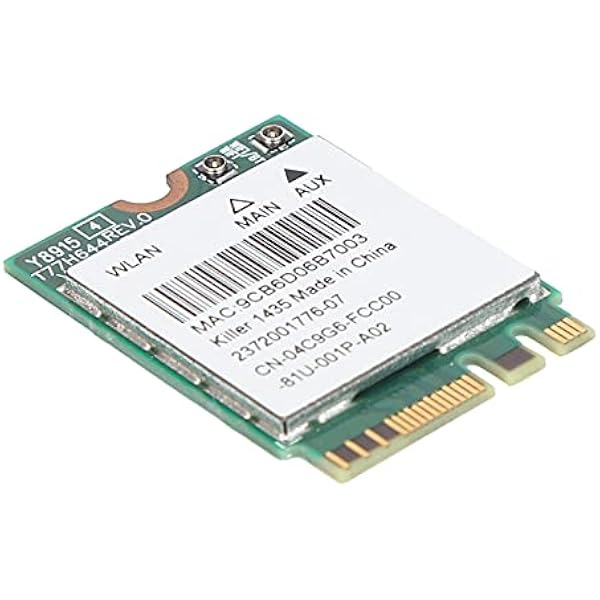 Karta do Laptopa Dwuzakresowy Adapter 2,4 GHz 5 GHz 867 Mbps z BT 4.1 dla XPS 13 9360 XPS 15 9550 9560 8920 MU MIMO Obsługa 7/8/10