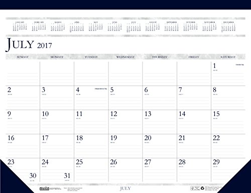 House of Doolittle 2017-2018 Monthly Desk Pad Calendar, Academic, Classic, 22 x 17 Inches, July - August (HOD155-18)