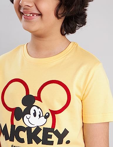 Image of Amazon Brand - Symbol Boy's Graphic Regular Fit Disney /Marvel T-Shirt || Caps Combo 100% Cotton