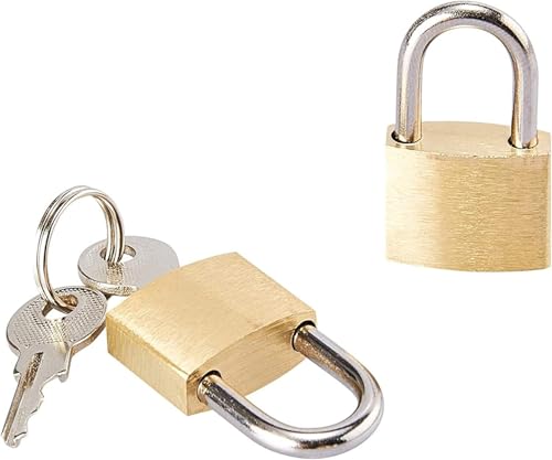 Image of Automatic Mini Locks with Keys for Luggage, Backpacks, Bulk Tiny Padlocks for Jewelry Box, Gym Bags, Diaries (25mm) (8)
