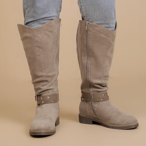 Image of Luoika Women's Extra Wide Calf Knee-High Boots