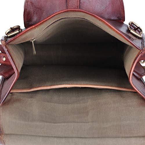 Handmade World Vintage Full Grain 21 Inch Leather Laptop Large Backpack Casual Bookbag Daypack Camping Travel Rucksack Knapsack #TOP7