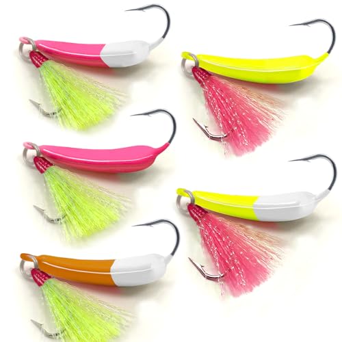 Odoor Fan Pompano Jigs with Teaser Hooks