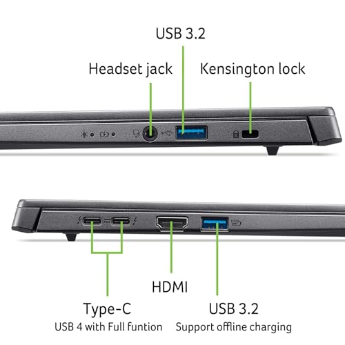 Image of Acer 2026 Aspire AI Laptop for Business & Creators | Intel Core Ultra 7 258V, 32GB RAM, 1TB SSD, 14 inch FHD Touchscreen, Backlit KB, USB-C HUB, Lifetime Office 365, Long Battery Life, Windows 11 H, Gray