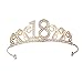 Produktbild Beaupretty Geburtstag Krone Legierung Strass 18. Nummer Geburtstag Krone Tiara Kopfschmuck Haarschmuck für Geburtstagsparty (Golden)