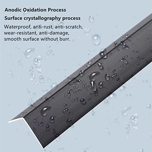 Image of Aluminium Alloy Metal Corner Guards 10 Pcs Wall Corner Protector 1.6 inch x 1.6 inch x 48 inch Wall Corner Protection Decoration Black Pack of 10 Corner Guards 20 Ga /1 mm Thickness