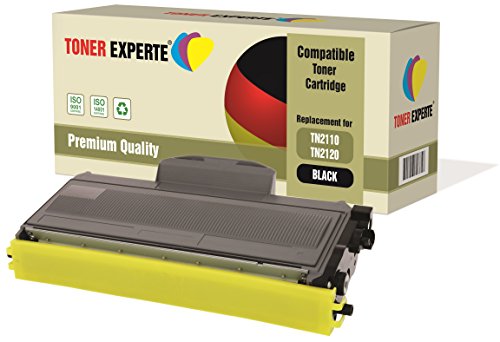 TONER EXPERTE® Compatible TN2110 TN2120 Cartucho de Tóner Láser para Brother DCP 7030, DCP 7040, DCP 7045N, HL 2140, HL 2150, HL 2170, HL 2170W, MFC 7320, MFC 7340, MFC 7345DN, MFC 7440N, MFC 7840W