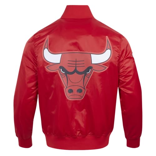 Pro Standard Mens NBA Chicago Bulls Classic Satin Jacket Red 2Xl - Image 2