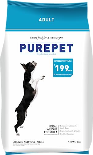 Purepet Chicken & Veg Adult Dog Food, 1 kg, Kibble
