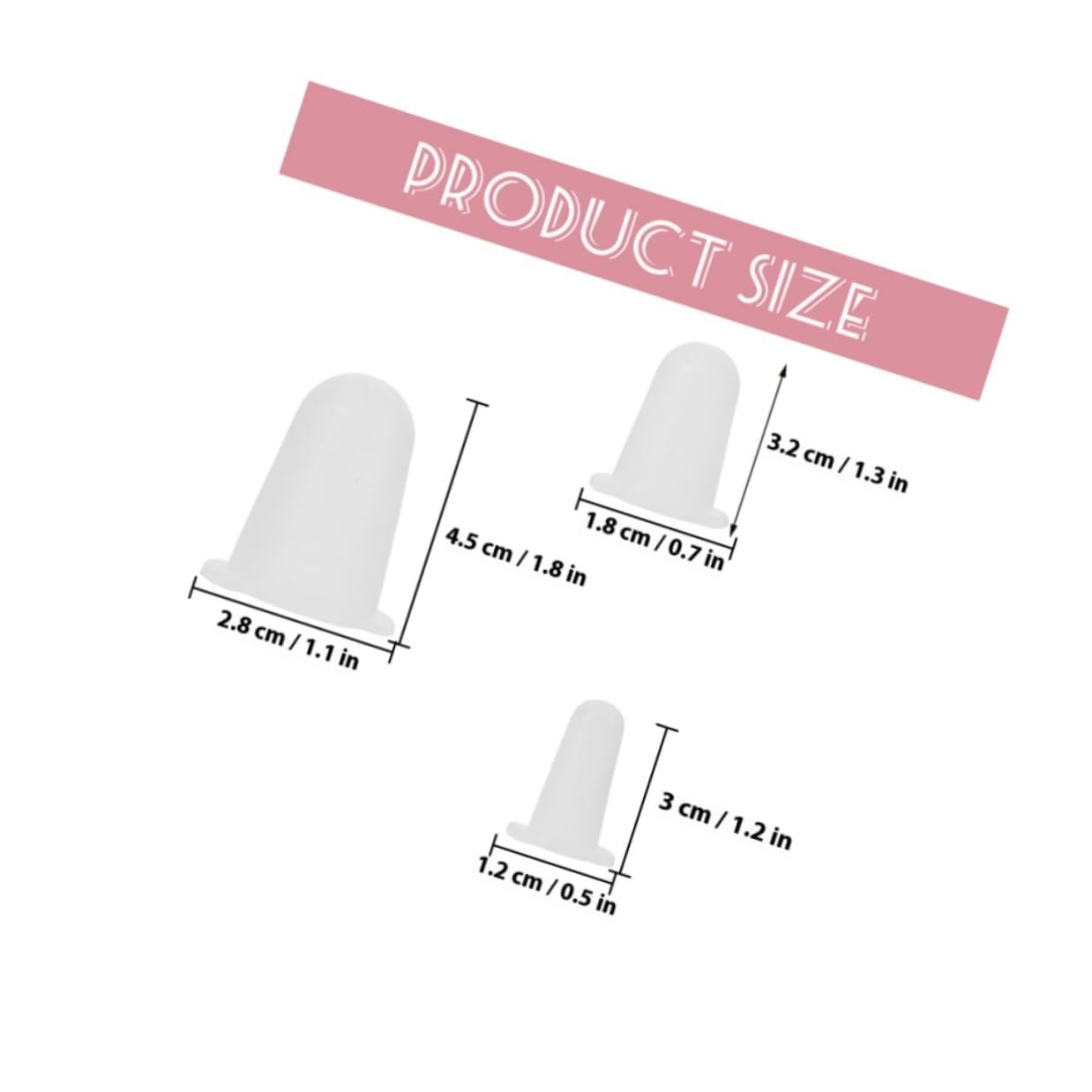 Baluue 6 Stück Silikon Spritztüllen Schutzhüllen für Tortendekoration Verschiedene Größen Schutzkappen für Spritztüllen Kratzfest und Haftstark für Backzubehör