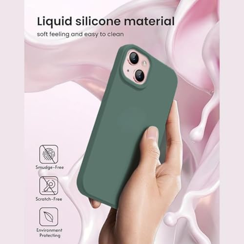 Image of Premium Liquid Silicone Case for iPhone 11 - Slim Full Body Protective Back Cover with Soft Microfiber Lining, Anti-Slip Grip Scratch Resistant Phone Case(Sea Green)