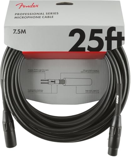 Image of Fender Professional 25' Microphone Cable - Black
