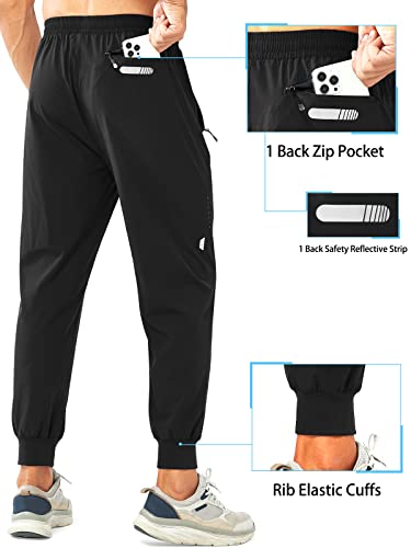 Northyard YDPM022-BLACK-M Men'S Athletic Running Pants Lightweight Workout Joggers Quick Dry Gym Sweatpants Active Sports Track Training Black M thumb #1