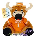 Warm Pals Hook ‘Em University of Texas Longhorns Mascot UT - Heatable Coolable Bedtime Comfort Plushie - 1.5lbs - Cozy Heatable Microwavable Lavender Scented Stuffed Animal Officially Licensed