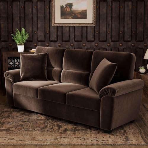 Image of Anderson Sofa Set for Living Room | Sectional Sofas | Premium Leather Sofa for Home Office | Leather Sofa Set | Leatherette Sofa (Brown Fabric, 3+1 Seater)
