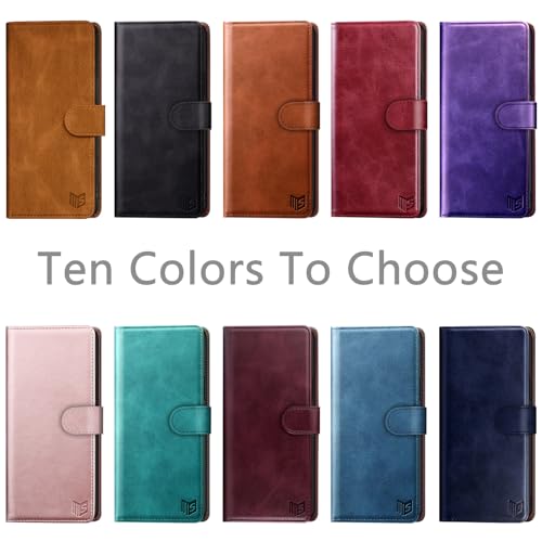 SUANPOT Compatible with Samsung Galaxy S25 Plus Wallet case with RFID Blocking Credit Card Holder,Flip Book PU Leather Protective Cover Women Men for Samsung S25 Plus Phone case Black by SUANPOT - Image 3