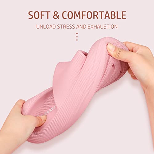 Image of Leevar Cloud Slides for Women and Men - Soft, Comfy, Relax Cloud Slippers, Thick Sole, Non-slip Slides for Men, Easy to Clean, Shower, Swimming, Beach, Indoor and Outdoor Slides for Men