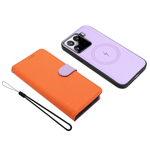 Étui cuir Xiaomi 15 antichoc avec coque amovible 2 en 1 et support