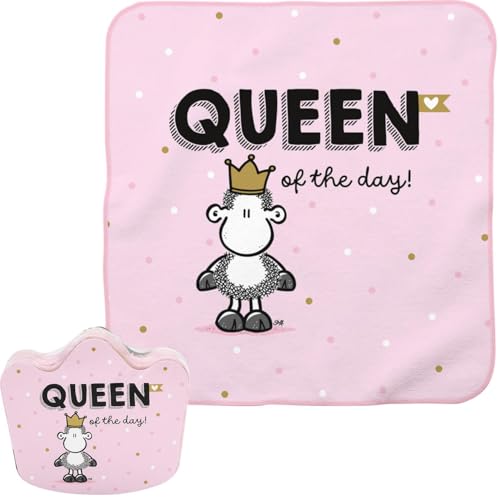Sheepworld Zauberhandtuch Queen of The Day | kleines Handtuch, Magic Towel, Gästehandtuch, in Form gepresst, 30 cmx 30 cm, Baumwolle | Geschenk | 74722
