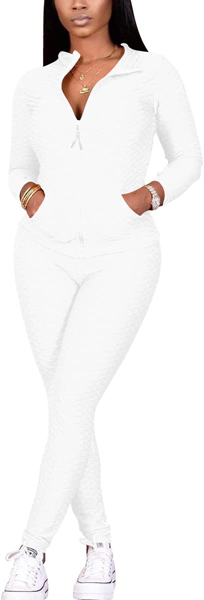 Mrskoala Two Piece Outfits for Women Jogger Sets Workout Sweat Suits Tracksuit Pants Set