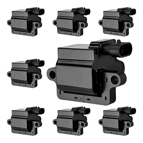 Image of PHILTOP UF271 Ignition Coil 8 Packs Fit for Silverado 1500,Tahoe,Sierra 1500,Silverado 2500 HD,Suburban 1500,Avalanche 1500,Yukon,Silverado 1500 Classic,Silverado 2500,Yukon XL 1500,Escalade,H2